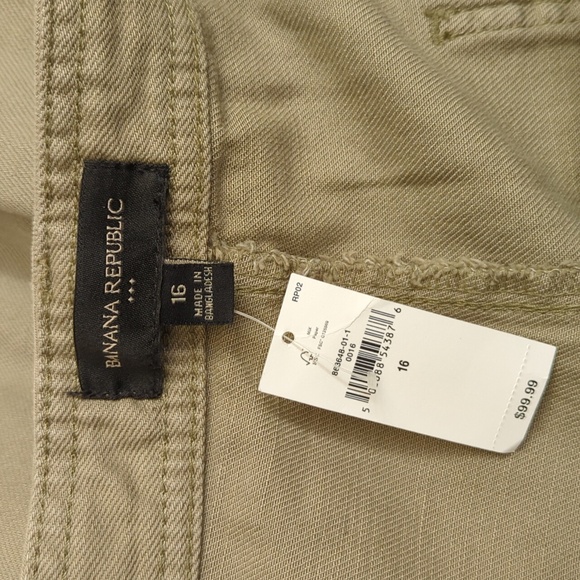 Banana Republic Factory Tan Tapered Twill Utility Surplus Cargo Pants Size 16 - Picture 8 of 10